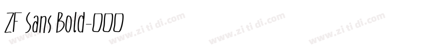 ZF Sans Bold字体转换